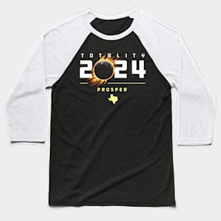 Prosper Texas 2024 Total Solar Eclipse Baseball T-Shirt